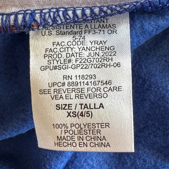 New Girl's Rainbow High One Piece Zip Up Sleeper Pajamas size XS 4/5 - Picture 5 of 5